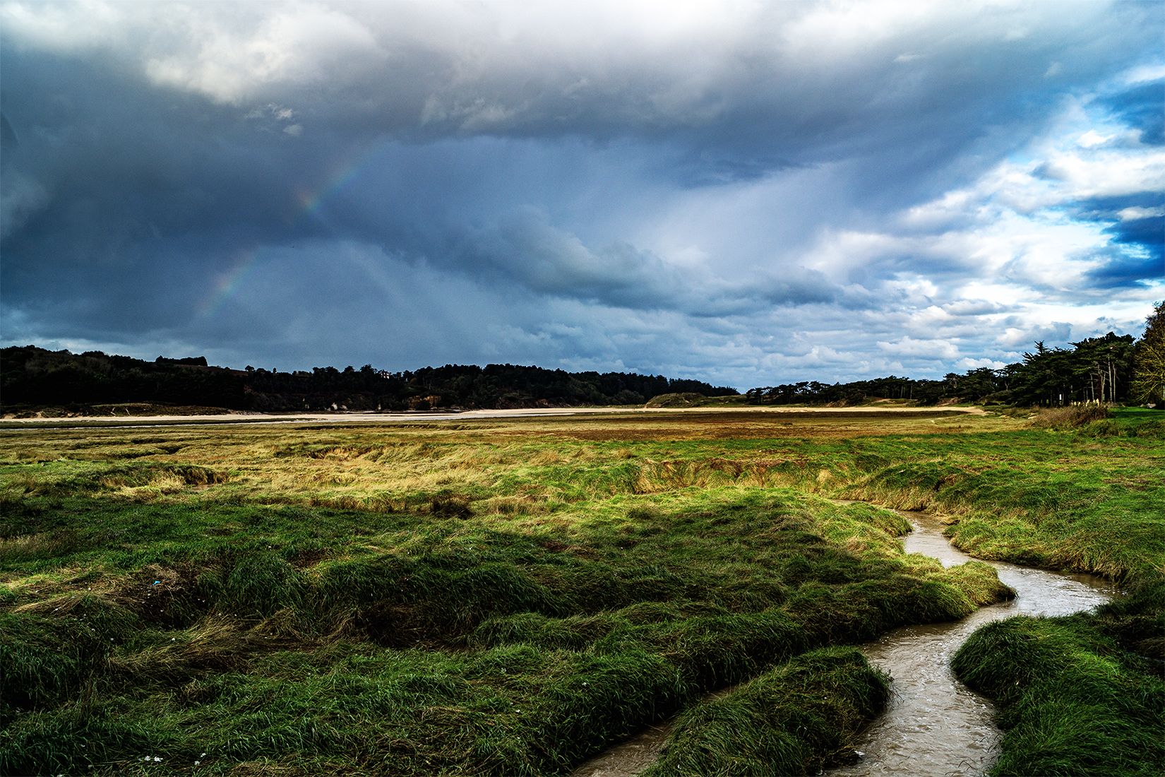 Eau sinueuse en lagune