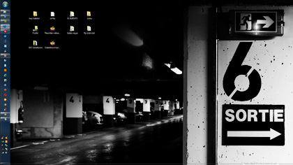 Photo pour fond d'écran noir et blanc : parking